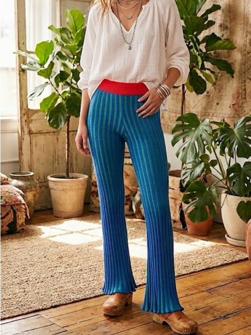 Celmo x Free People Ruta striped pants
